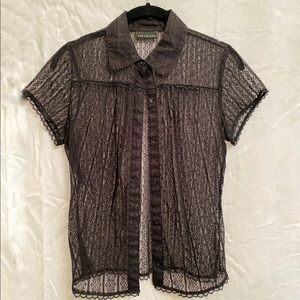 Size small black lacy top from The Limited